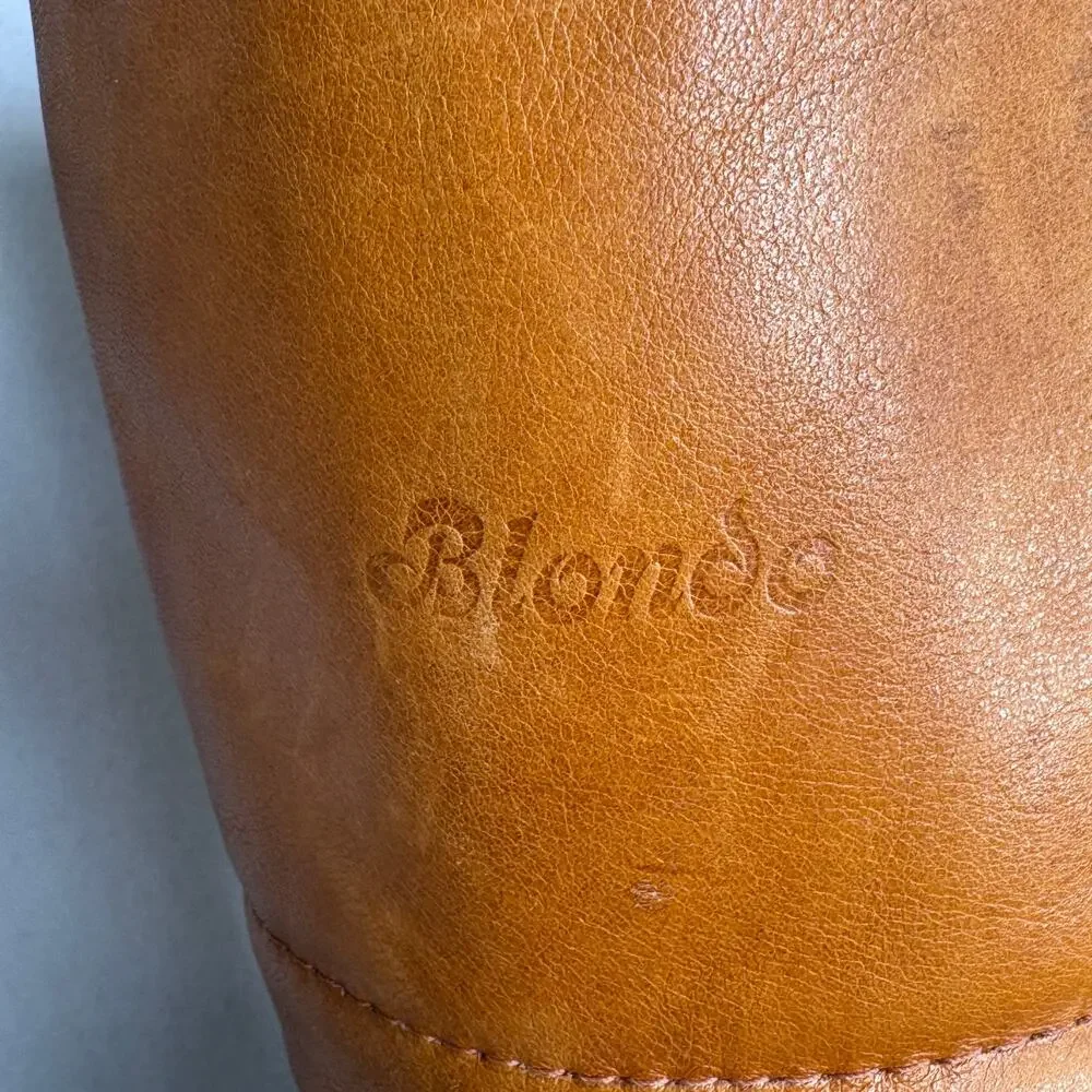 Vintage 1980s Blondo Canada Cognac Fleece Lined Leather Winter Boots Sz 7